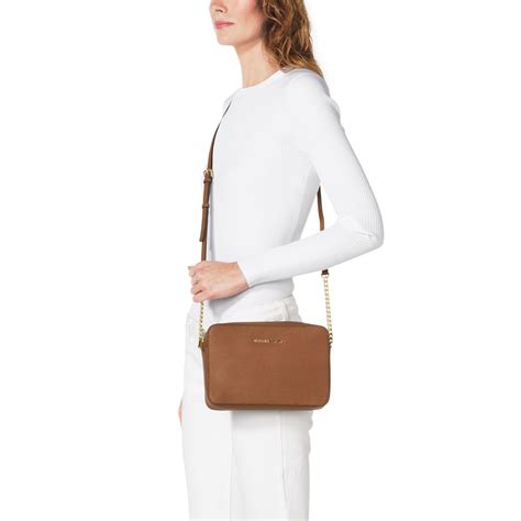 michael michael kors jet set travel large crossbody clutch|Michael Kors large saffiano crossbody.